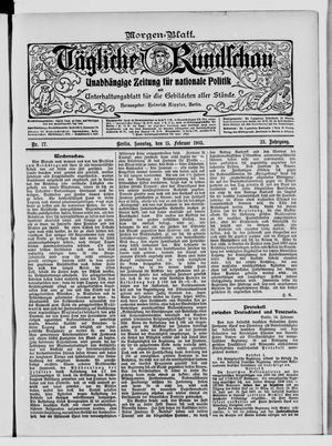 Tägliche Rundschau on Feb 15, 1903