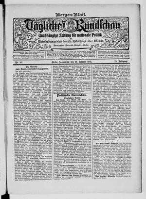 Tägliche Rundschau on Feb 21, 1903