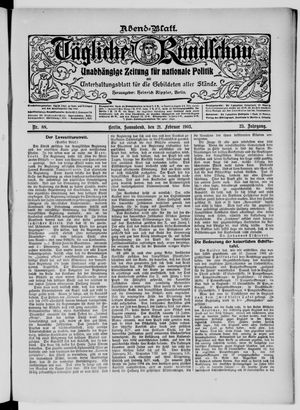 Tägliche Rundschau on Feb 21, 1903