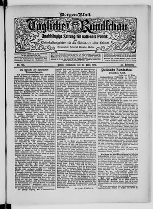 Tägliche Rundschau vom 21.03.1903