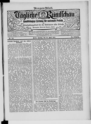 Tägliche Rundschau vom 26.04.1903