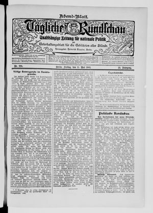 Tägliche Rundschau on May 15, 1903