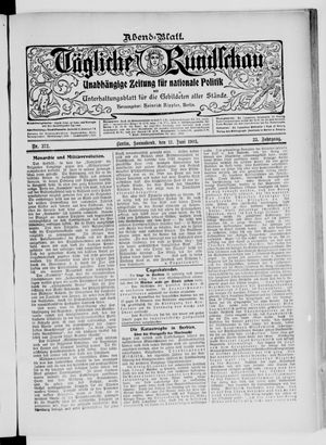 Tägliche Rundschau on Jun 13, 1903