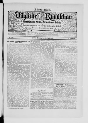 Tägliche Rundschau on Jul 14, 1903