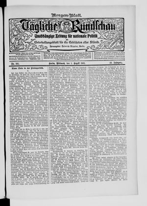 Tägliche Rundschau vom 05.08.1903