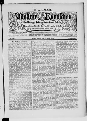 Tägliche Rundschau vom 23.08.1903
