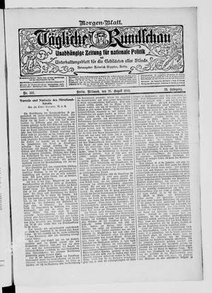 Tägliche Rundschau vom 26.08.1903