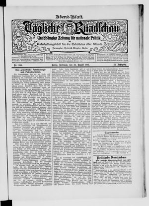 Tägliche Rundschau vom 26.08.1903
