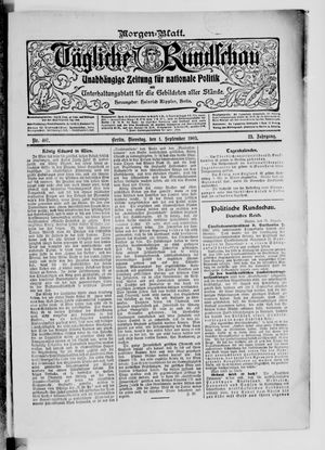 Tägliche Rundschau vom 01.09.1903