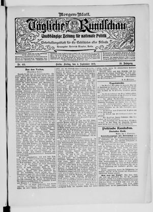 Tägliche Rundschau on Sep 4, 1903