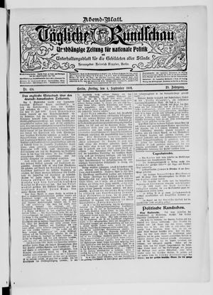 Tägliche Rundschau on Sep 4, 1903