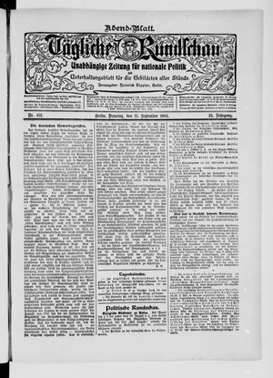 Tägliche Rundschau vom 15.09.1903