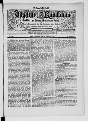 Tägliche Rundschau on Sep 19, 1903