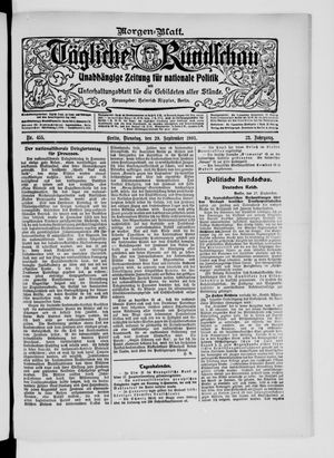Tägliche Rundschau vom 29.09.1903