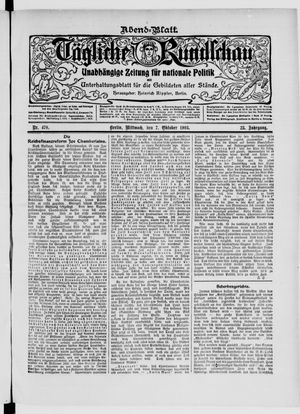 Tägliche Rundschau on Oct 7, 1903