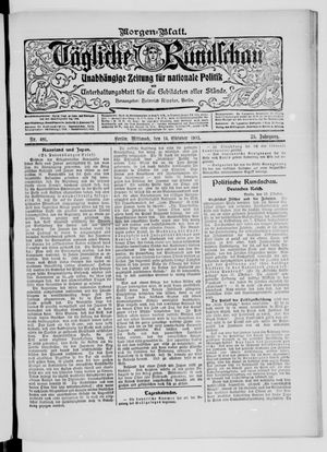 Tägliche Rundschau on Oct 14, 1903