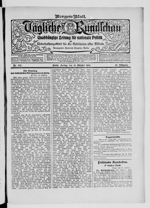 Tägliche Rundschau vom 16.10.1903