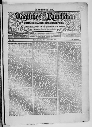 Tägliche Rundschau vom 01.11.1903