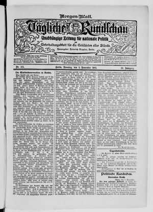 Tägliche Rundschau vom 03.11.1903