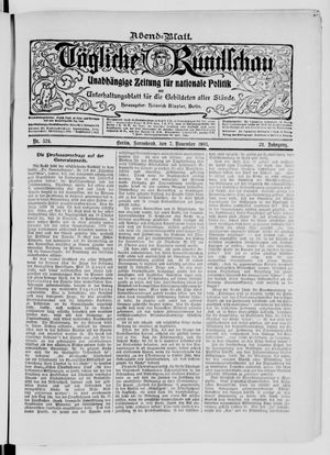 Tägliche Rundschau vom 07.11.1903