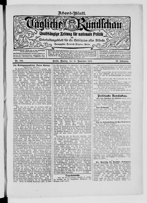 Tägliche Rundschau vom 16.11.1903