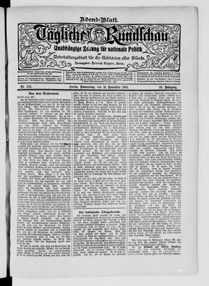 Tägliche Rundschau on Nov 19, 1903