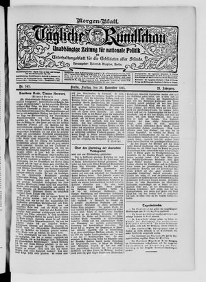 Tägliche Rundschau vom 20.11.1903