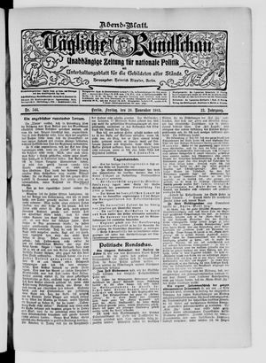 Tägliche Rundschau vom 20.11.1903