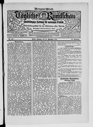 Tägliche Rundschau on Nov 22, 1903