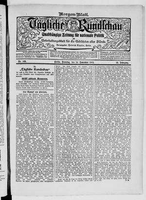 Tägliche Rundschau vom 24.11.1903