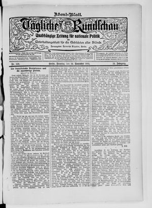 Tägliche Rundschau vom 24.11.1903
