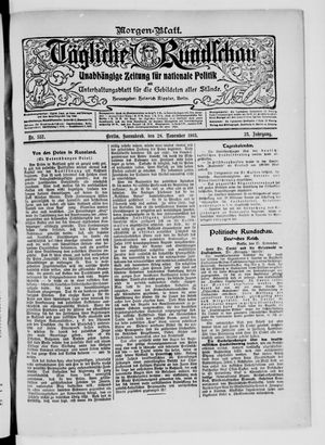 Tägliche Rundschau vom 28.11.1903