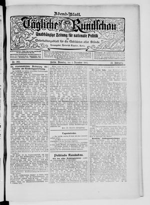 Tägliche Rundschau on Dec 1, 1903