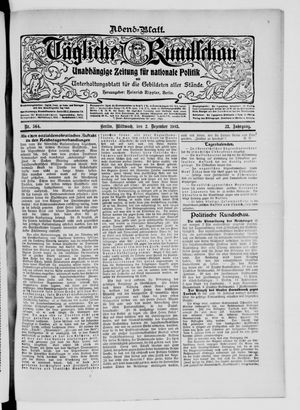 Tägliche Rundschau vom 02.12.1903