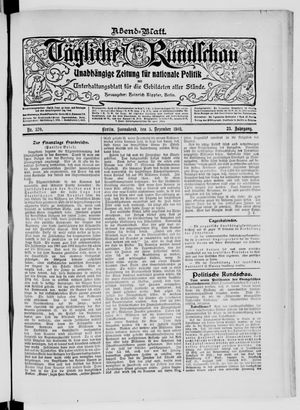Tägliche Rundschau vom 05.12.1903
