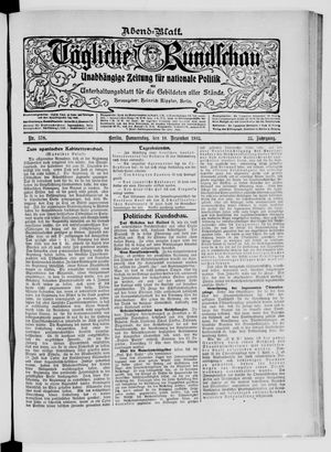 Tägliche Rundschau on Dec 10, 1903