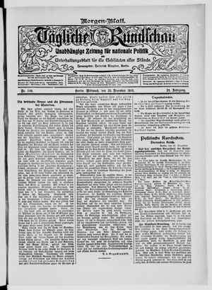 Tägliche Rundschau vom 23.12.1903