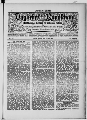 Tägliche Rundschau vom 06.05.1904