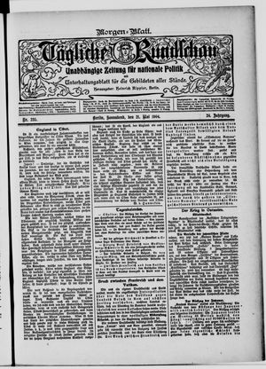 Tägliche Rundschau vom 21.05.1904