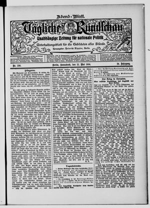 Tägliche Rundschau vom 21.05.1904