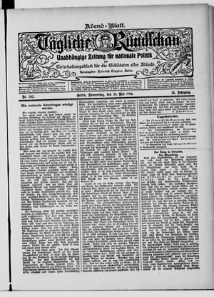 Tägliche Rundschau vom 26.05.1904