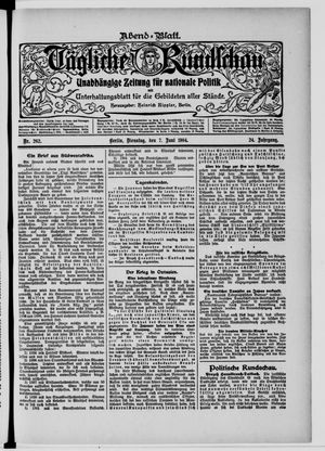 Tägliche Rundschau vom 07.06.1904