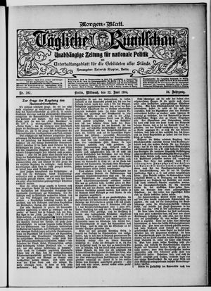 Tägliche Rundschau vom 22.06.1904