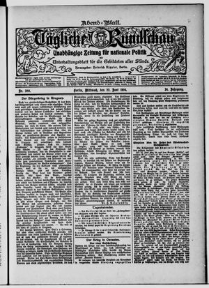 Tägliche Rundschau vom 22.06.1904