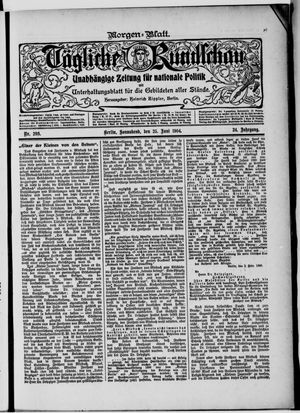 Tägliche Rundschau vom 25.06.1904