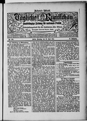 Tägliche Rundschau vom 28.06.1904