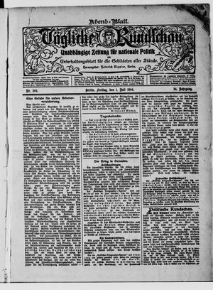 Tägliche Rundschau vom 01.07.1904