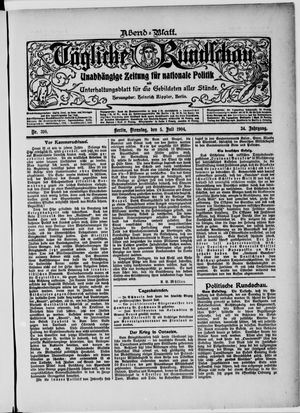 Tägliche Rundschau on Jul 5, 1904