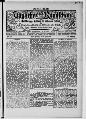 Tägliche Rundschau vom 11.07.1904