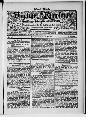 Tägliche Rundschau on Jul 16, 1904